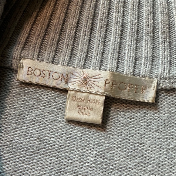 Boston Proper full zip sweater gray XXS - Picture 2 of 5